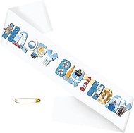 Nautical Navigator Happy Birthday Sash, Captain Ocean Journey Theme Men or Women Boat Party Birthday