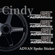 ADVAN RACING GT Spoke Sticker -Rim sticker/ wheel sticker