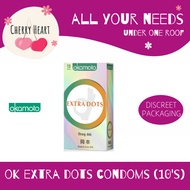 [Discreet &amp; Cheap SG Seller] Okamoto OK Extra Dots Condoms 10s [Bundle of 1/2/3 boxes]