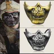Topeng tengkorak Halloween, topeng pelindung muka penuh, topeng seram, bekalan luar, topeng muka han
