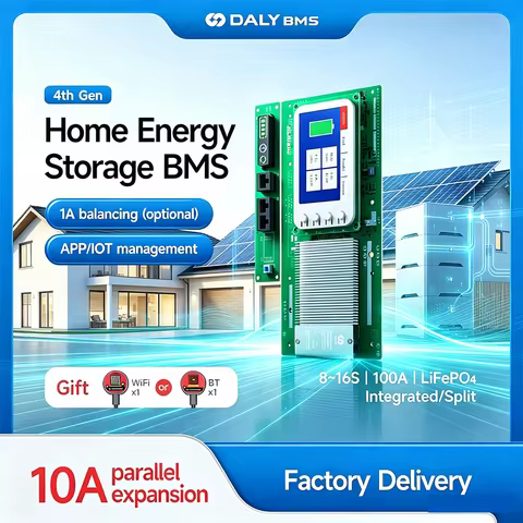 Daly Smart Inverter BMS 8S 24V 16S 48V 100A BMS Energy Storage Lifepo4 3.2V Battery BMS RS485 CAN Wi