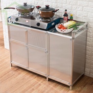 Stainless steel cupboard, kitchen cabinet, cupboard, simple kitchen cabinet, aluminum cabinet, stora