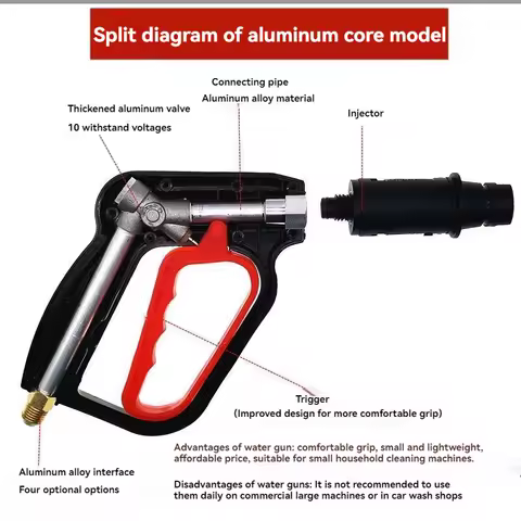 Car Wash High Pressure Water Gun Guide Car Wash Machine High Pressure Gun Head QL380 Type 550 Black 