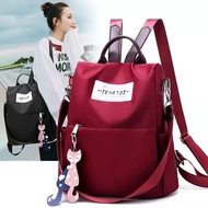 Anti-theft bag) A backpack, canvas, Oxford cloth, anti-theft, for women and students.