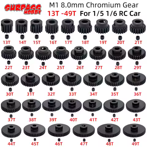 M1 8mm 13T-20T 21T-25T 26T-30T 31T-40T 41T-49T Pinion Motor Gear for 1/5 TRAXXAS ARRMA 4WD Outcast 8