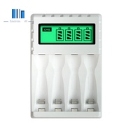 Smart Intelligent LCD Display Battery Charger with 4 Slots for AA/AAA NiCd NiMh Rechargeable Batteries Nimh AA Charger