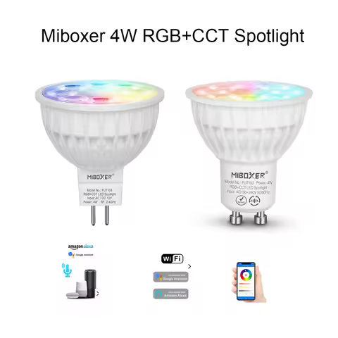 Miboxer 4W RGB CCT LED Spotlight FUT103 GU10 FUT104 MR16 2.4g Wifi Dimmable Ceiling Led Light Bulb f