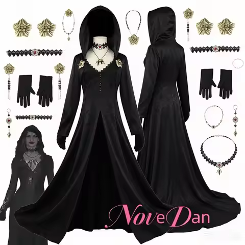 Resident 8 Village Cosplay Evil Bela Moth Lady Dimitrescu Costume Vampire Disguise Women Party Dress