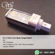 LED Light Bulb PLC G24 G24D 2 Pin 8W, Single Sided, AC 220 - 240V (Remove Ballast Before Installatio