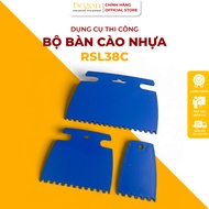 Set of 3 Square Teeth Plastic Scratchers for Striped, Thread, Combination Effect (RSL38C) | De'gon A