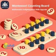 Montessori Wooden Math Ten Frame – Counting Board for Number Sense, Addition & Subtraction