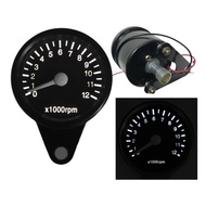 Motorcycle 12V Tachometer Meter LED Backlight 13K RPM Shift Modify Meter Motor