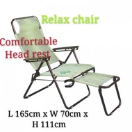 Relax chair 3v 25mm metal tube lazy chair /with headrest /pvc string