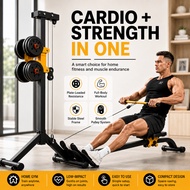Multifunctional Foldable Rowing Machine High Pull Down 2 in 1 Fitness Equipment