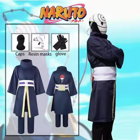 Outfits for Uchiha Obito Ninja Cosplay Costume Mask Anime Akatsuki Organization Hokage Ah Fei Cospla