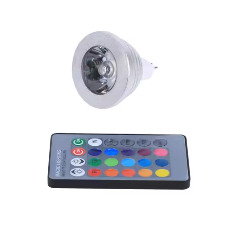 RGB Magic Spot Light MR16 RGB LED Light MR16 3W RGB LED Light Color Changing Lamp Bulb 12V-24V With 