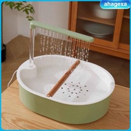 [Ahagexa] Parrot Bath Shower Bathing Portable Accessories Easy to Install Automatic Bird Bathtub for