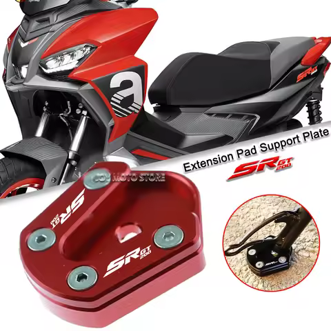 For Aprilia SR GT 200 sr gt 200 Motorcycle Kickstand Foot Side Stand Extension Pad Support Plate