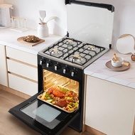 52L Multifunctional Home Oven with Baking Tray — Integrated Electric Oven and Cooktop for Kitchen Co