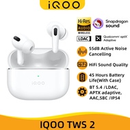 VIVO IQOO TWS 2 55dB Active Noise Cancelling True Wireless Earphone TWS Earbuds Bluetooth 5.4 LDAC Sound Quality For IQOO 12