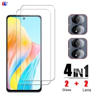 4IN1 A98 Oppo 5G 2023กระจกนิรภัยป้องกันเต็มพื้นที่ฟิล์มสำหรับ Oppo A98 5G OppoA98 A78 98 98A 2023 4G