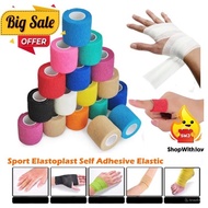 【ShopWithJoy】Sports Elastoplast Athletic Sport Elastic Wrap Adhesive Kinesiology Tape Protector Suka
