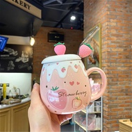 Creative Strawberry Ceramic Cup Children Lovely Japanese Female Water Cup High Sense Household Coffe