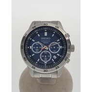 SEIKO Men's Watch Analog Stainless Steel NVY SLV 4T53-00A0