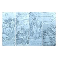 [🌟4OZ|⚡激罕|⛄迎冬特惠😍]🇧🇧2022美國自由女神🇺🇲|銀幣四件套🗽🇧🇧 2022 Barbados Lady Liberty Silver 4-Coin Set🗽