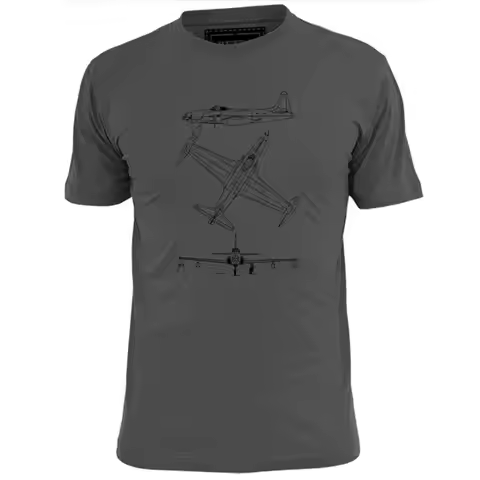 Mens Lockheed P80 Fighter Jet Aircraft Blueprint T Shirt