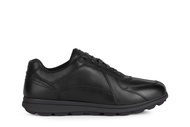 GEOX Men Spherica EC12 Leather Shoes - Black U45GRA-00043-C9999S4