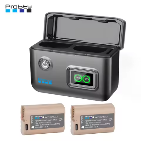 2600mAh DMW-BLK22 Replacement USB-C Battery for Panasonic LUMIX GH5 / S5, for LUMIX G5 II, S5 IIX, G