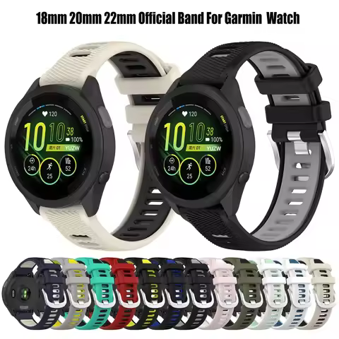 20mm 22mm 18mm Silicone Strap For Garmin Forerunner 265 265S 255 Music/Vivoactive 4 4S/Venu 2 Vivoac