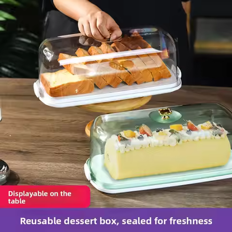 Reusable Cake Roll Paaging Box Toast Bread Storage Display Box Cutting Blo Preservation Paing Box Ki