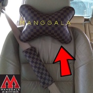 LV Brown Box Car Headrest Pillow