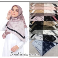 Tudung Bawal 2 Tone Premium Batu Tabur Bidang 45 Laimizz Brand Corak DK Satin Matte Ready Stock
