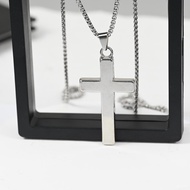 Cross Pendant Electroplating Non-Fade Necklace Street Wear Matching Titanium Steel Exchange Gifts Ac