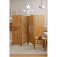 4 DOORS Synthetic Rattan Room Divider Screen Minimalist Room Partition