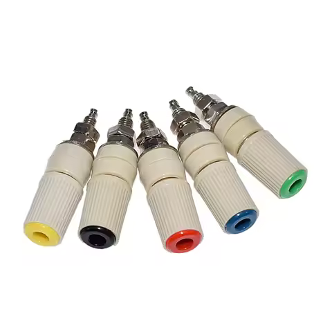 5PcsM5*48 High Current 4mm Banana Socket M5x48 Female Jack Panel Socket Test Binding Post