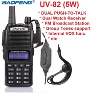 Singapore stock! Baofeng UV-82 5W Dual Band Two-Way Radio (136-174MHz VHF & 400-520MHz UHF) (BLACK) 