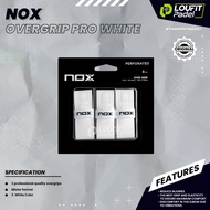 NOX PRO OVERGRIP IN WHITE OVERGIP PADEL RACKET GRIP/ ORIGINAL WHITENOX (CONTENTS 3 PCS) Tennis Overg