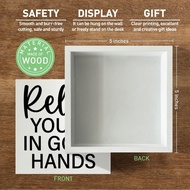 Beauty Shop Desk Decor, Massage Spa Room Barbershop Hair Nail Salon Decor Wooden Sign Christmas Birt