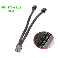 8Pin PCIe VGA Splitter Cable to 2 8Pin (6+2) mesh-coated wire, good quality