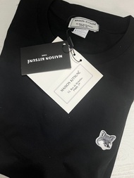 Maison-Kitsune Grey head mk little fox embroidery short sleeve fashion trend classic crew neck T-shi