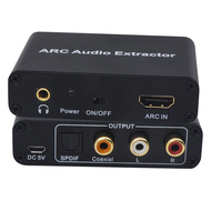 เครื่องสกัด ARC Audio HDMI DAC ARC L/R เครื่องแยกแจ็ค SPDIF โคแอกเซียลเครื่องแปลงช่องสัญญาณส่งคืนสำหรับหูฟัง RCA 3.5มม. สำหรับทีวี