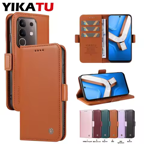 Shockproof Wallet Leather Case For VIVO Y78 Plus 5G Y39 Y38 Y37C Y29S Y29 4G Y28S Y28 Y27 Y19S Y18 Y