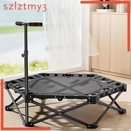[szlztmy3] Foldable Trampoline Jumping Mat with Adjustable Handle Versatile Portable Toy Mini Trampo