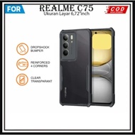 Realme C75 / C75X Shockproof Transparent Hard Back Soft Cover Anti Crack Casing