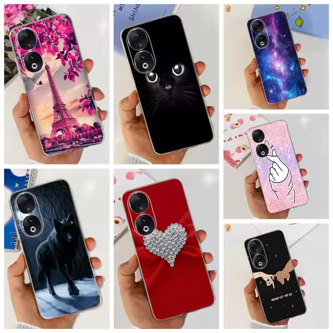 For Honor 90 Lite 5G Case Cute Clear TPU Silicone Protective Cover For Huawei Honor90 Honor 90 Pro 9