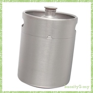 [BaositybbMY] Stainless Steel Mini  Keg Growler Keg Bottle Home Making Wine for Camping, Hiking  Act